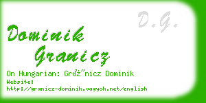 dominik granicz business card